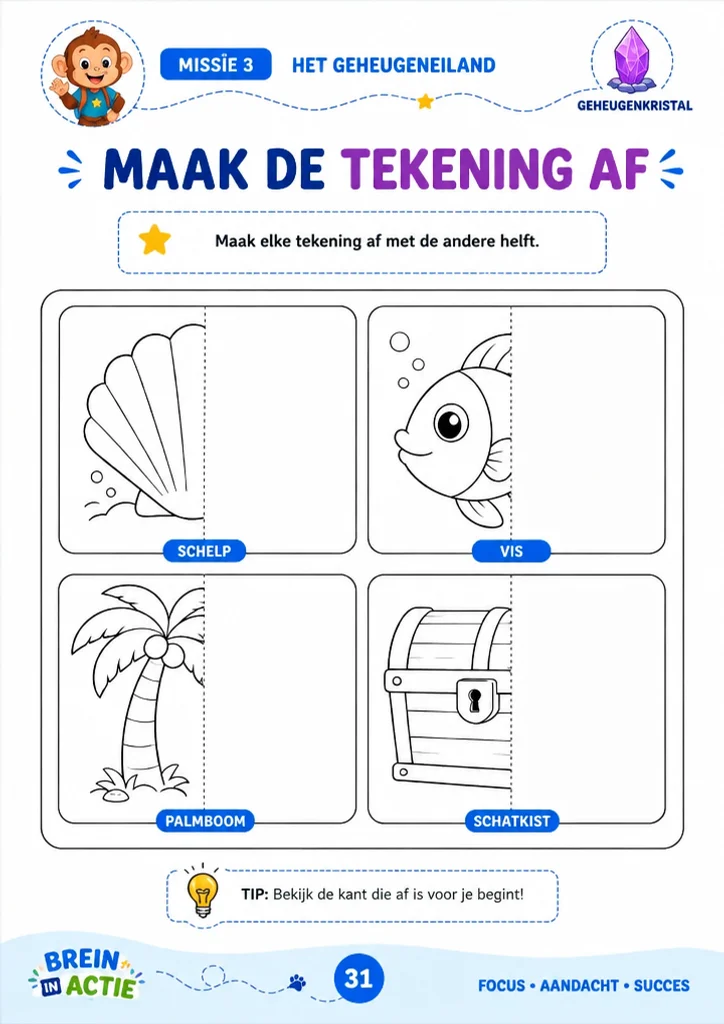 Echte Pagina: Maak de Tekening Af
